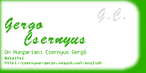 gergo csernyus business card
